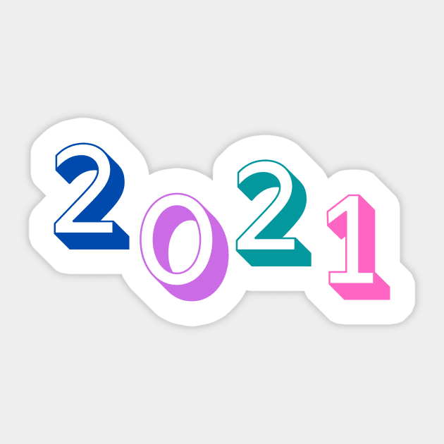 2021 - New Year Design Sticker by Moshi Moshi Designs